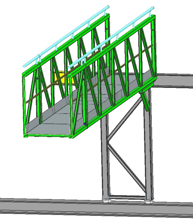 紧凑型桁架检修通道梯